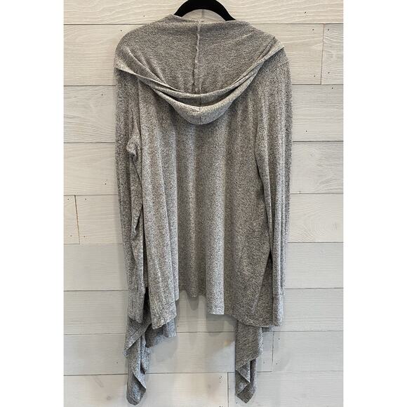 Aerie Sweater Womens Medium Cozy Flowy Casual Open Cardigan Gray Thumb Holes - Picture 2 of 10